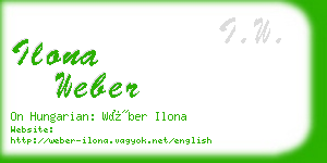 ilona weber business card